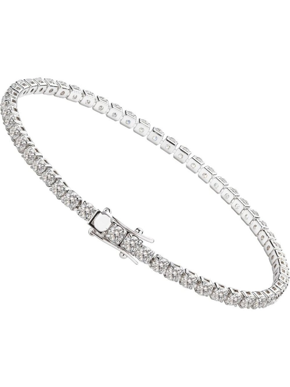 Dainty Moissanite Tennis Bracelet for Women, 3mm/4mm Lab Diamond, Gift for
